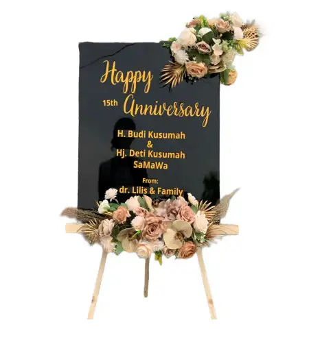 Papan Bunga Akrilik Sandaran