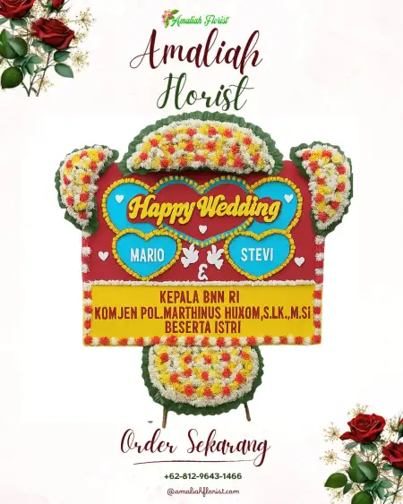 Papan Bunga Pernikahan Sandaran